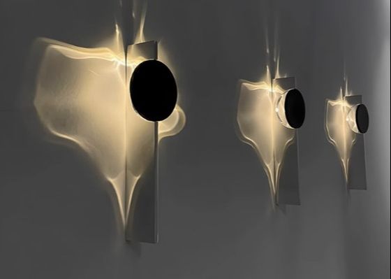 Nordic silver wall lamp modern simple bedroom bedside minimalist light wall lamp