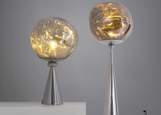 Nordic silver table lamp modern simple bedroom bedside ball light floor lamp