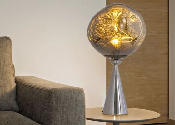 Nordic silver table lamp modern simple bedroom bedside ball light floor lamp