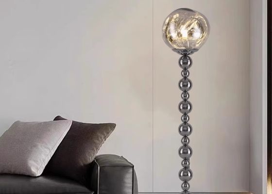 Nordic silver table lamp modern simple bedroom bedside ball light floor lamp