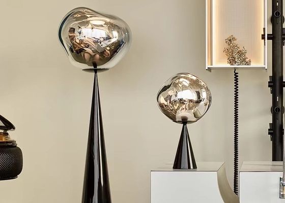 Nordic silver table lamp modern simple bedroom bedside ball light floor lamp