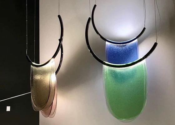 Modern art celebrity living room bedroom children's room designer recommended restaurant bar colored glass chandelier