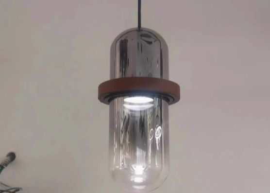 Light luxury simple smoke gray bedside glass small chandelier designer model room cafe leather restaurant chandelier