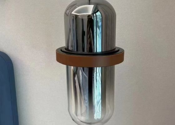 Light luxury simple smoke gray bedside glass small chandelier designer model room cafe leather restaurant chandelier