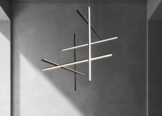 Light luxury simple gold led project chandelier designer model room cafe restaurant chandelier