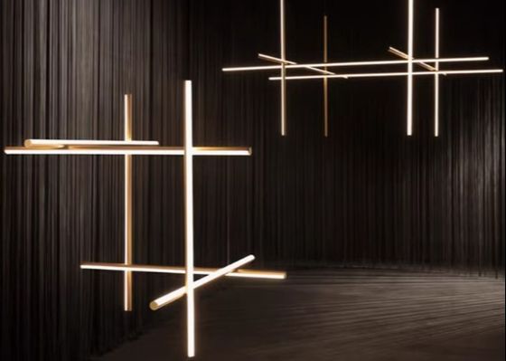 Light luxury simple gold led project chandelier designer model room cafe restaurant chandelier