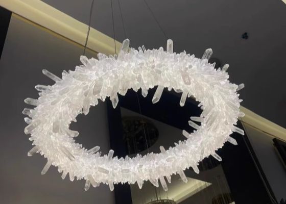 Brazil imported pure natural crystal stone lamp chandelier bedroom living room restaurant lamp simple American crystal lamp