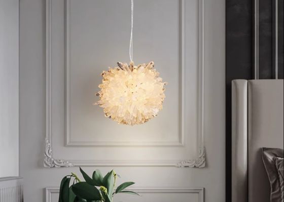 Brazil imported pure natural crystal stone lamp chandelier bedroom living room restaurant lamp simple American crystal lamp