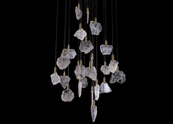 Brazil imported pure natural crystal stone lamp chandelier bedroom living room restaurant lamp simple American crystal lamp