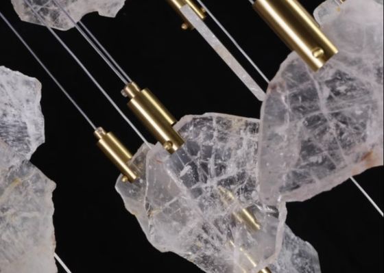 Brazil imported pure natural crystal stone lamp chandelier bedroom living room restaurant lamp simple American crystal lamp