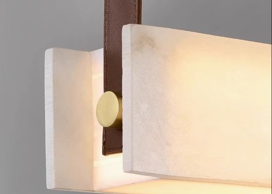 Marble Lamp For Home Decoration Lighting Leather Chandelier For Villa And Project