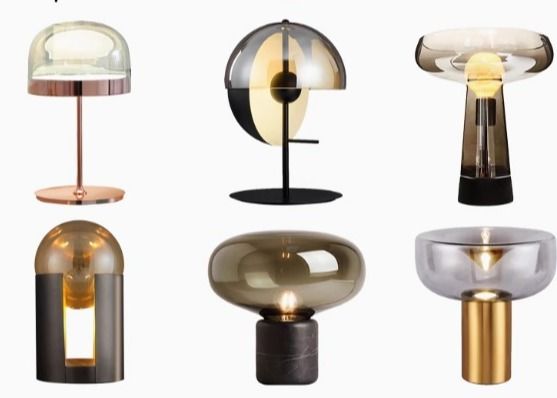 Modern Light Design Nordic Corner Standing Glass Table Lamp For Living Room