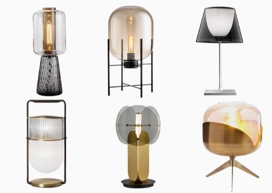 Modern Light Design Nordic Corner Standing Glass Table Lamp For Living Room