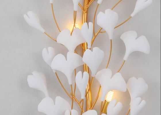 Hotel Elegant Magnolia Flower Ceramic Wall Lamp
