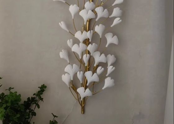 Hotel Elegant Magnolia Flower Ceramic Wall Lamp