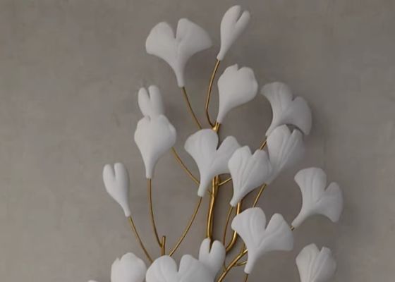 Hotel Elegant Magnolia Flower Ceramic Wall Lamp