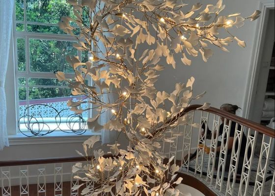 Project Chandelier Living Room Dining Room Lamp Light Luxury Leaf Villa Chandelier