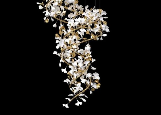 Project Chandelier Living Room Dining Room Lamp Light Luxury Leaf Villa Chandelier