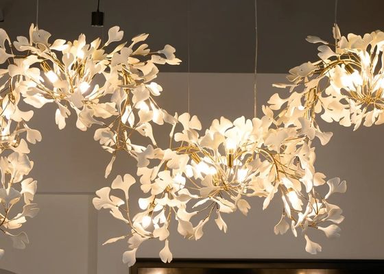 Project Chandelier Living Room Dining Room Lamp Light Luxury Leaf Villa Chandelier