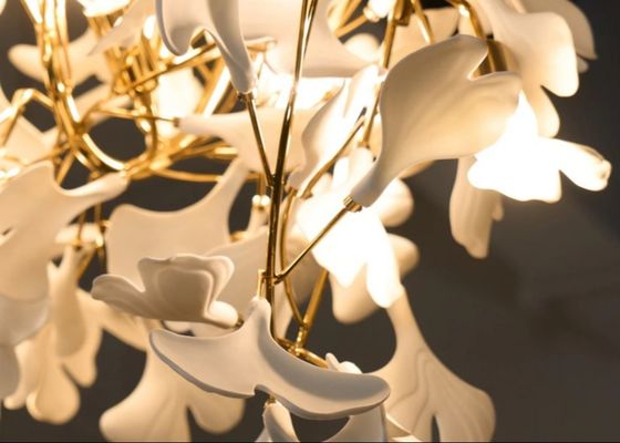 Project Chandelier Living Room Dining Room Lamp Light Luxury Leaf Villa Chandelier