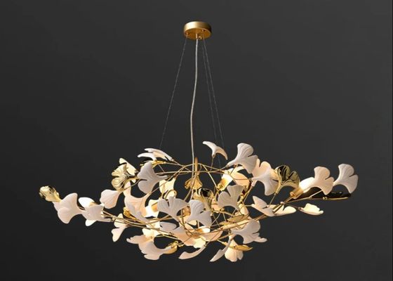 Project Chandelier Living Room Dining Room Lamp Light Luxury Leaf Villa Chandelier