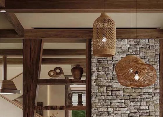 Bamboo Chandelier For Restaurant Rattan Chandelier Retro Art Homestay Tea Room Living Room Bar Rattan Lamp