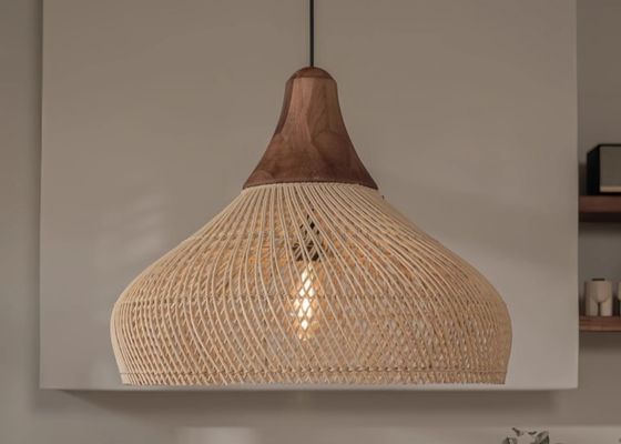 Bamboo Chandelier For Restaurant Rattan Chandelier Retro Art Homestay Tea Room Living Room Bar Rattan Lamp