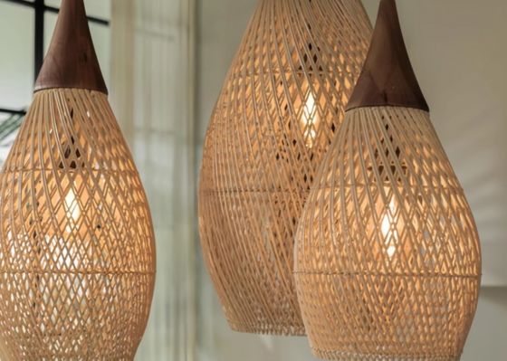 Bamboo Chandelier For Restaurant Rattan Chandelier Retro Art Homestay Tea Room Living Room Bar Rattan Lamp