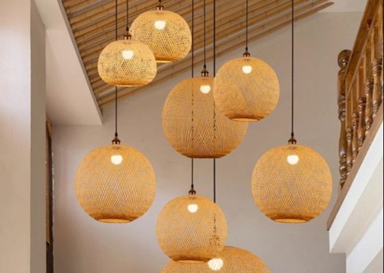 Bamboo Chandelier For Project Rattan Chandelier Retro Art Homestay Tea Room Living Room Bar Rattan Lamp