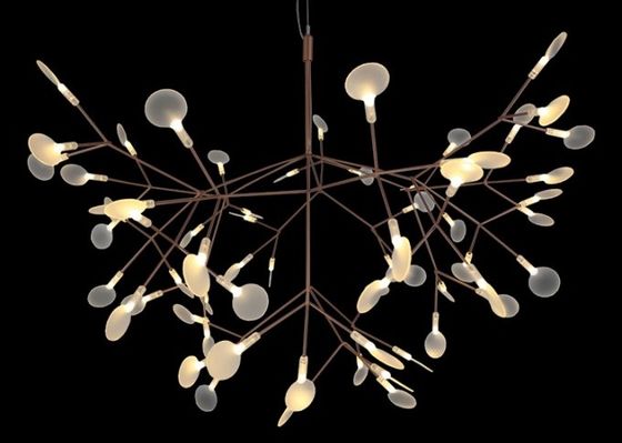 Modern Restaurant  Pendant Lamp Bedroom Lighting Suspension Tree Branch Led Hanging Lamp Firefly Chandelier