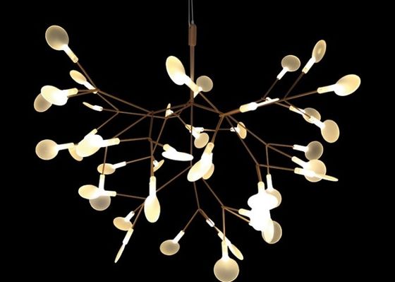 Modern Restaurant  Pendant Lamp Bedroom Lighting Suspension Tree Branch Led Hanging Lamp Firefly Chandelier
