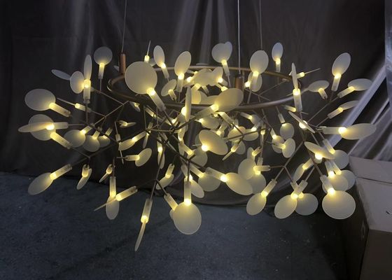 Modern Restaurant  Pendant Lamp Bedroom Lighting Suspension Tree Branch Led Hanging Lamp Firefly Chandelier