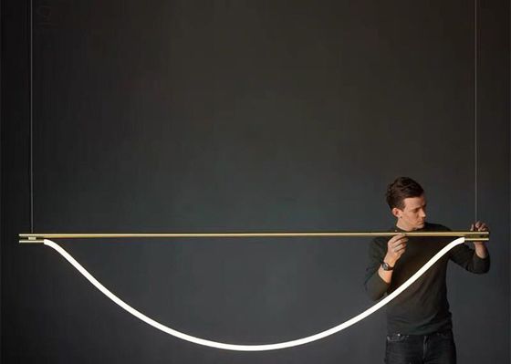 Manufacturer modern interior design pendant lighting rope gold metal hanging ceiling lamps creative led chandelier