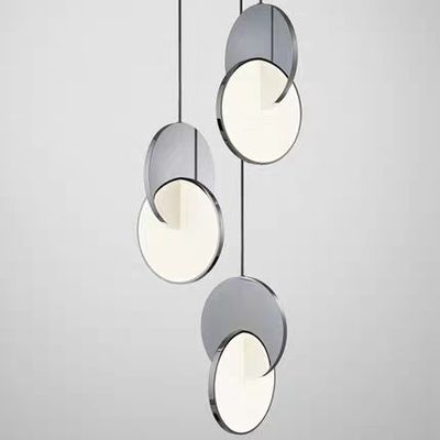 Modern led metal drop pendant lighting fixtures indoor mirror ceiling chandelier living room decor pendant lamp