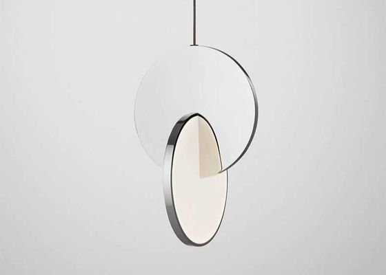 Modern led metal drop pendant lighting fixtures indoor mirror ceiling chandelier living room decor pendant lamp