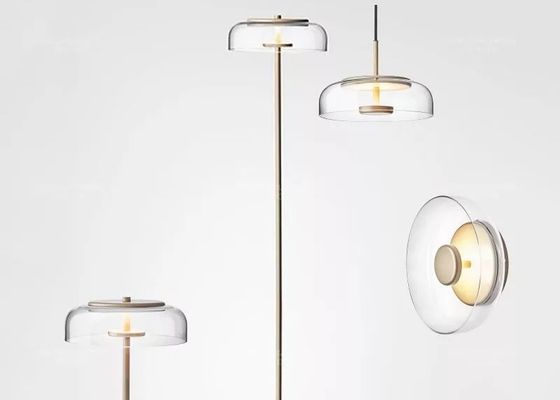 Modern Wall  Indoor Led Bedside Hotel  Gold Small Glass Wall Lamp