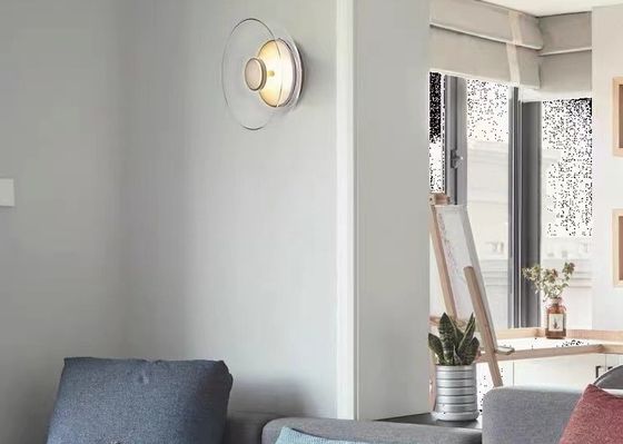 Modern Wall  Indoor Led Bedside Hotel  Gold Small Glass Wall Lamp