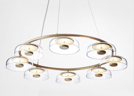 Modern Simple  Indoor Led Bedside Hotel  Gold Small Glass Pendant Lamp