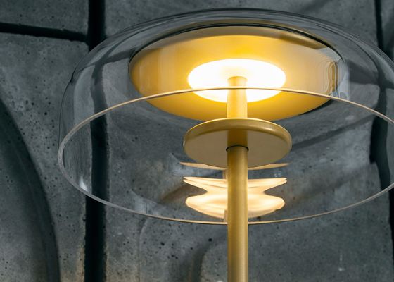 Modern Simple  Indoor Led Bedside Hotel  Gold Small Glass Table Lamp