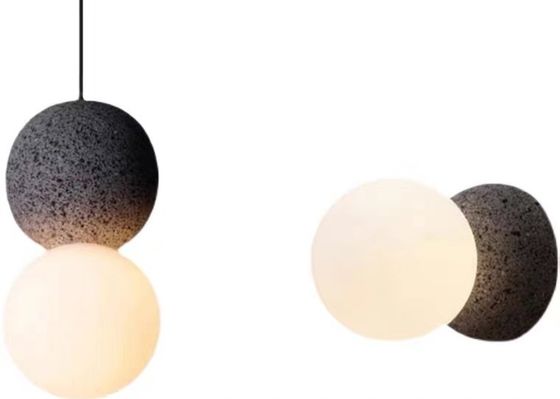 Pink And White Painting Simple Nordic Mordern Light Ball Chandelier Led Cement Wall Lamp Light Glass Balls