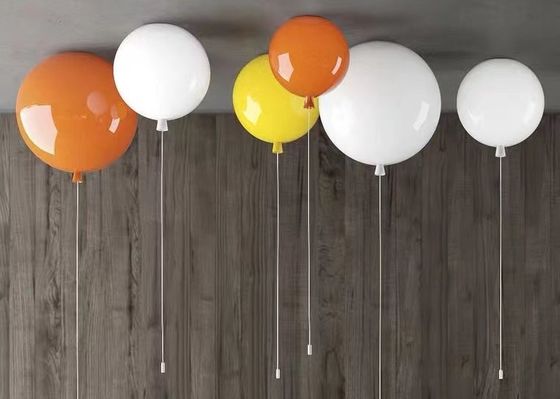 Romantic Kids Children Bed Room Pendant Light Colourful Glass Balloon Led Ceiling  Lamp