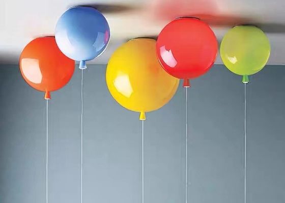 Kids Children Bed Room Pendant Light Colourful Glass Balloon Led Ceiling  Lamp