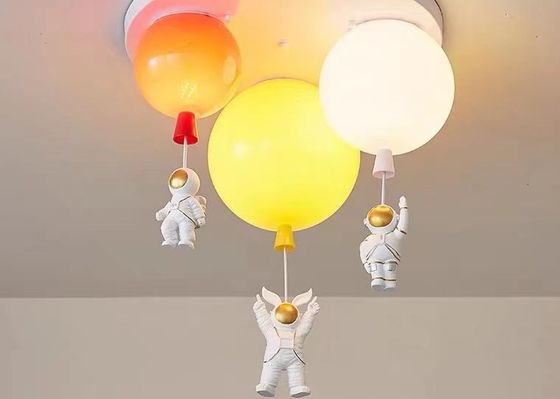 Romantic Kids Children Bed Room Pendant Light Colourful Glass Balloon Led Ceiling  Lamp