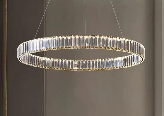 Modern decorative lamp product combination chandelier round ring lighting crystal led chandelier