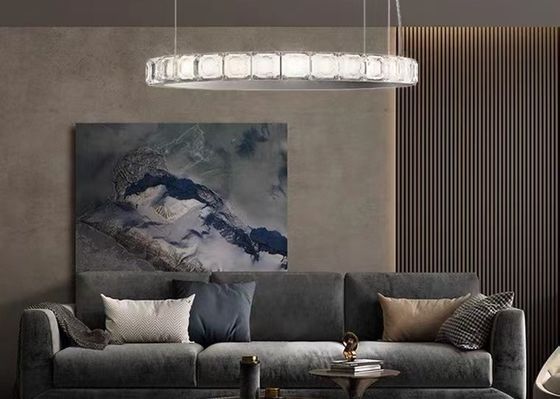 Decorative Lamp Led Chandelier Round Ring Lighting Large Modern Crystal Chandelier