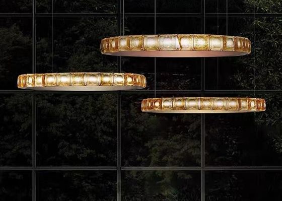 Decorative Lamp Led Chandelier Round Ring Lighting Large Modern Crystal Chandelier