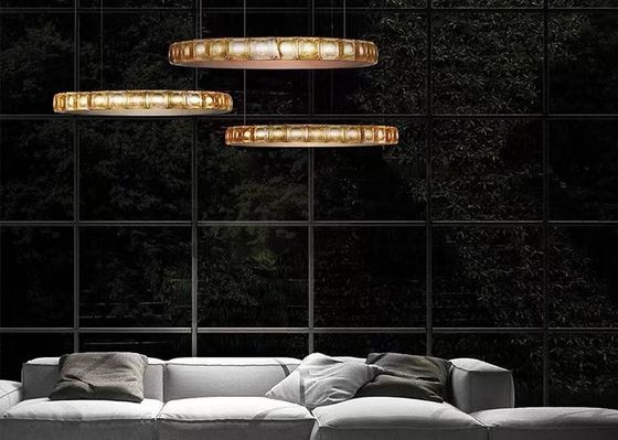 Decorative Lamp Led Chandelier Round Ring Lighting Large Modern Crystal Chandelier