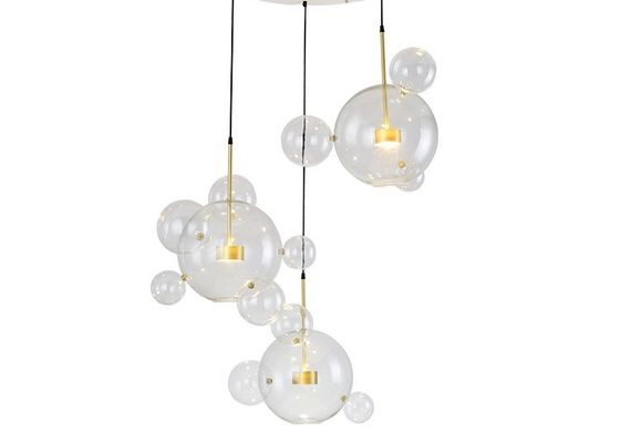 Wholesale Price Modern Lamp Milk Glass Golden Chandelier Pendant Light For Home Restaurant