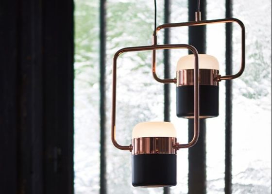 Led Pendant Lights Plated Rose Gold  Iron Small Hanging Lamps Dining Room Bedroom Light Fixture