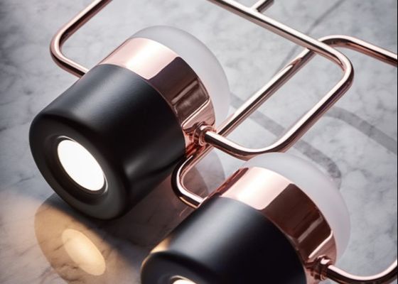 Led Pendant Lights Plated Rose Gold  Iron Small Hanging Lamps Dining Room Bedroom Light Fixture